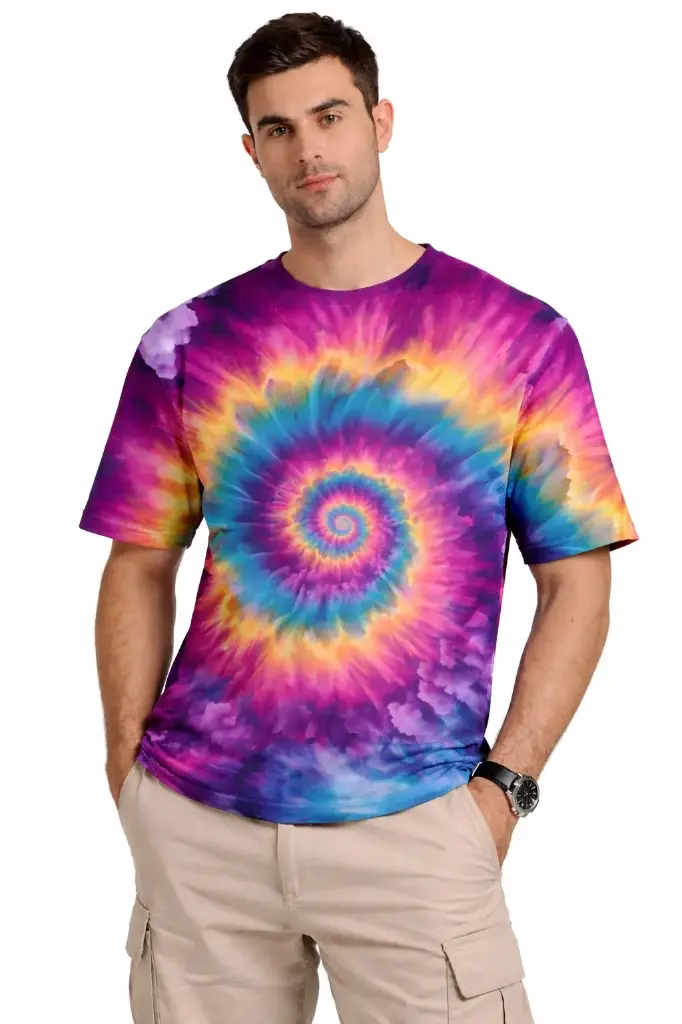 ✨ PSYCHEDELIC SPIRAL OVERSIZED T-SHIRT ✨  (XS)