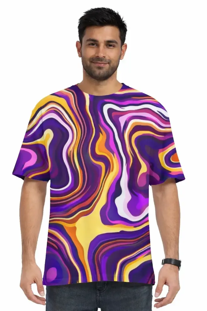 PSYWAVE GRAPHIC OVERSIZED T-SHIRT  (XS)