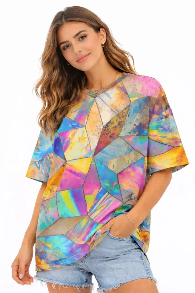 PRISM PULSE OVERSIZED T-SHIRT (XS)