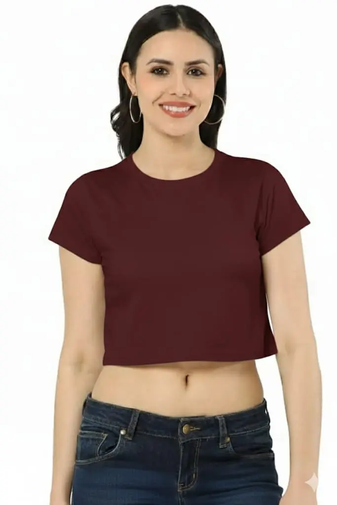 THE 'MAROON MUSE' CORE CROP (XS)