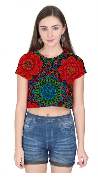 KALEIDOSCOPE BLOOM CROP (XS)