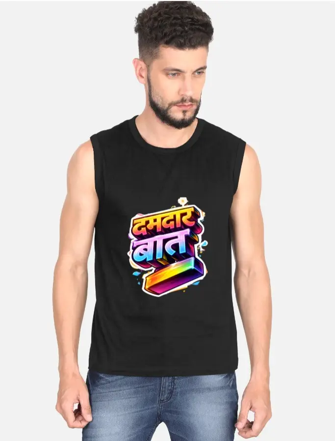 POWER TALK SLEEVELESS T-SHIRT  (XS)