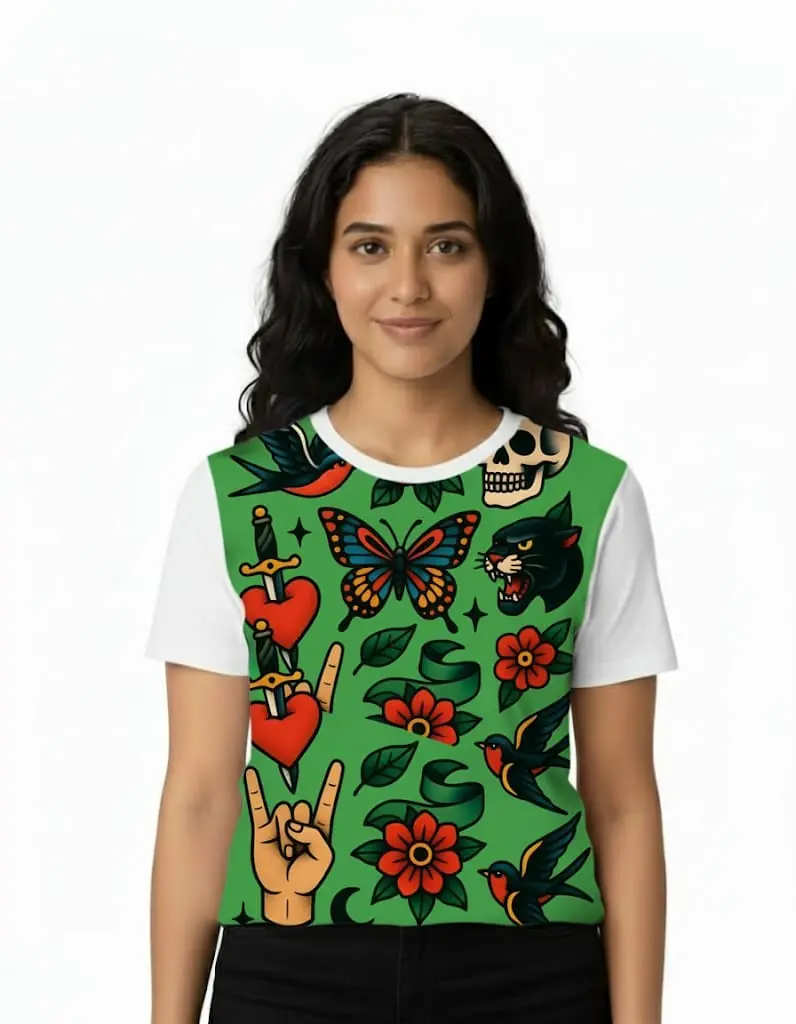 "SAILOR'S OATH & SERPENT'S KISS" CROPPED TOP (XS)