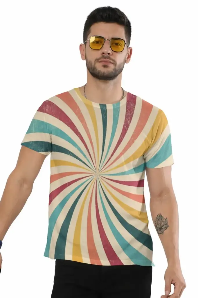 RETRO SUNBURST T SHIRT  (XS)