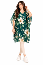 EMERALD BLOOM FLORAL KAFTAN DRESS