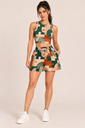 ABSTRACT MOSAIC CROP TOP & SHORTS CO-ORD SET
