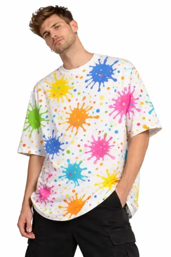 PAINT SPLASH POP OVERSIZED T-SHIRT 