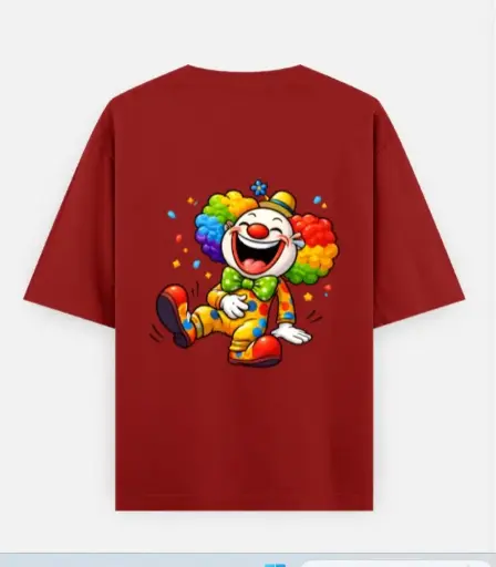 HAPPY CLOWN CARTOON GRAPHIC T-SHIRT 