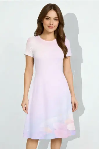 PASTEL LAVENDER A-LINE DRESS
