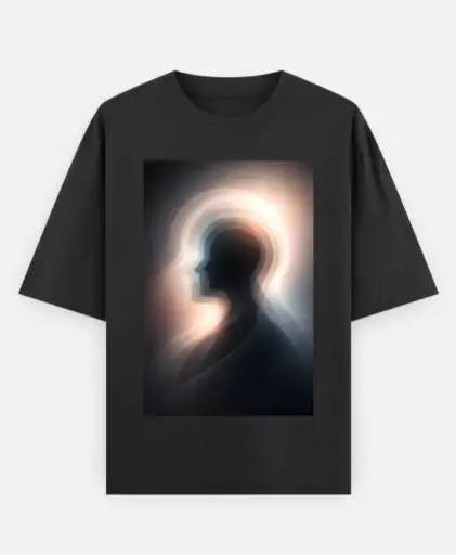 MIND AURA SILHOUETTE OVERSIZED T-SHIRT