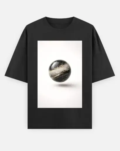 MINIMAL MARBLE SPHERE OVERSIZED T-SHIRT
