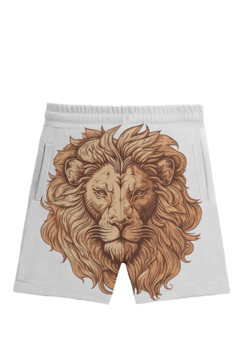 EXCLUSIVE LION  PRINTED SHORTS