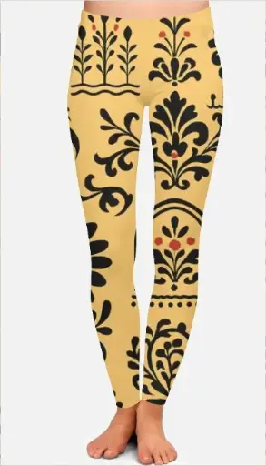 OCHRE TAPESTRY LEGGINGS