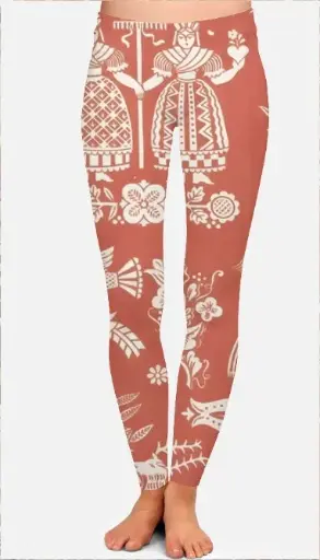 TERRACOTTA GLYP WEAVE LEGGINGS