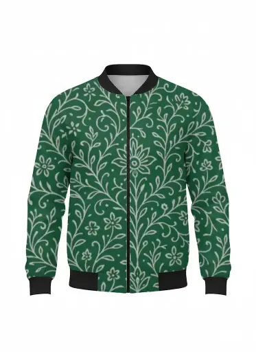"VERIDIAN BLOOM AETHER-WEAVE BOMBER"