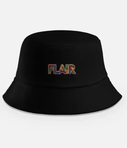 BLACK 'VIVID FLAIR' STATEMENT HAT