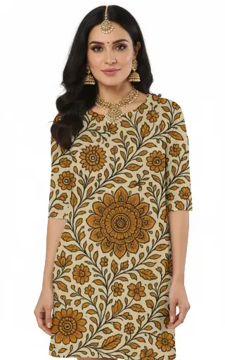 THE 'KALA' FLORAL MEDALLION TUNIC